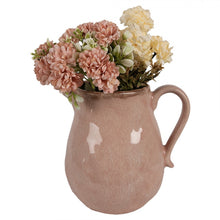 Załaduj obraz do przeglądarki galerii, Dzbanek , wazon kamienny różowy na kwiaty 20 cm Clayre Eef
