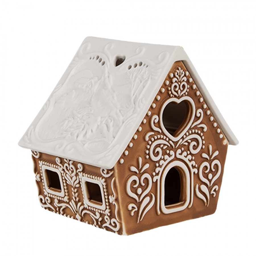 Domek ceramiczny z piernika lampion 8 cm Clayre & Eef