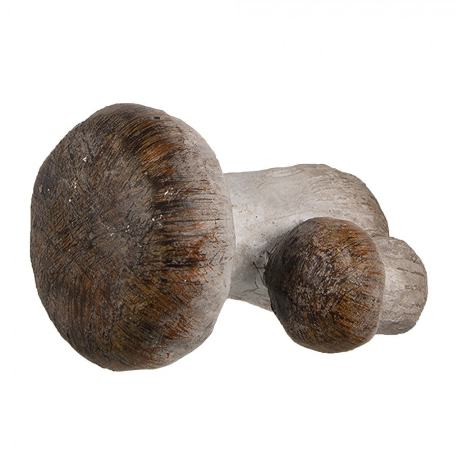 Grzybek dekoracyjny brązowo - biały  6 x 5 x 7 cm Clayre & Eef