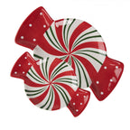 Talerz świąteczny cukierek 32 x 21 cm czerwony Clayre & Eef