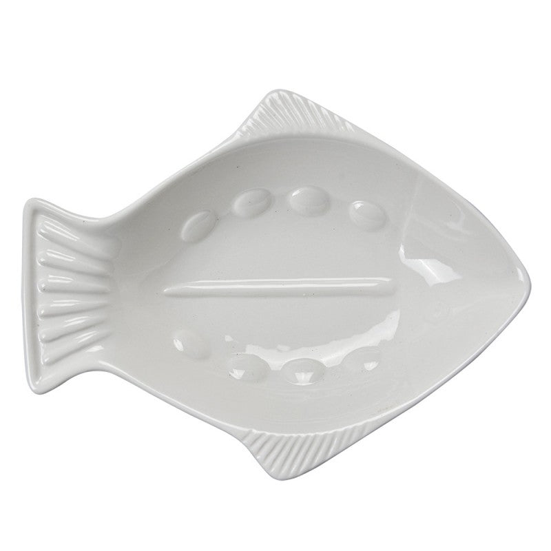 Miseczka w  kształcie ryby ceramiczna biała  Clayre Eef