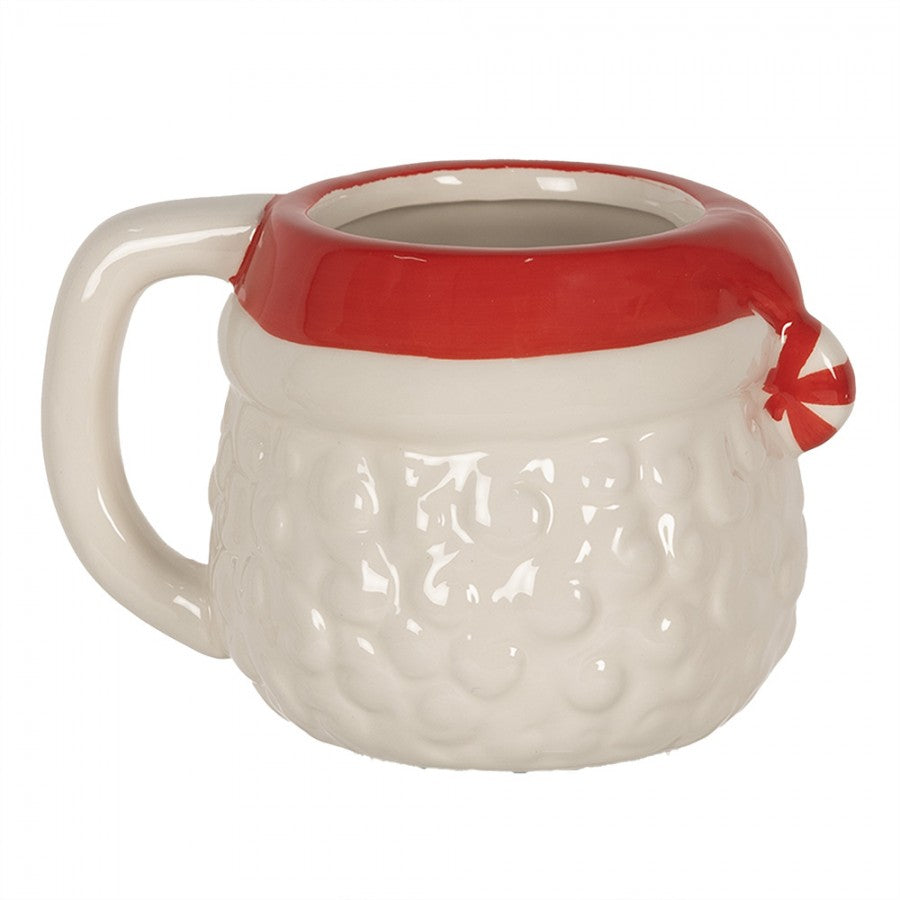 Ceramiczny kubek do kawy święty mikołaj świąteczny 450 ml Clayre Eef