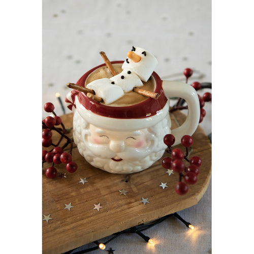 Ceramiczny kubek do kawy święty mikołaj świąteczny 450 ml Clayre Eef