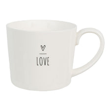 Załaduj obraz do przeglądarki galerii, Kubek ceramiczny biały serce 300 ml Love Clayre &amp; Eef
