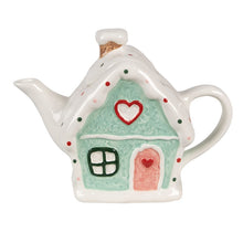 Załaduj obraz do przeglądarki galerii, Dzbanek świąteczny ceramiczny domek z piernika 600 ml do herbaty Clayre &amp; Eef
