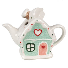 Załaduj obraz do przeglądarki galerii, Dzbanek świąteczny ceramiczny domek z piernika 600 ml do herbaty Clayre &amp; Eef
