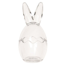 Załaduj obraz do przeglądarki galerii, Szklane jajko pojemnik bomboniera z uszami królika retro Clayre Eef
