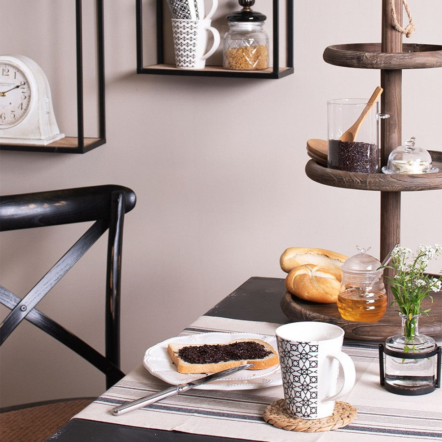 Pojemnik na miód szklany z ptaszkiem 8 x 12 cm  Clayre Eef