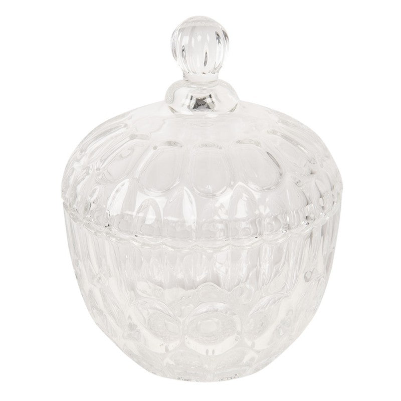 Szklana bomboniera 14 x 17 cm retro Clayre Eef