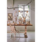 Bombka szklana świąteczna 9 cm retro kremowo złota vintage Clayre Eef