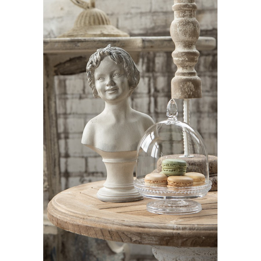 Szklana bomboniera , patera z kloszem  17 cm Clayre Eef