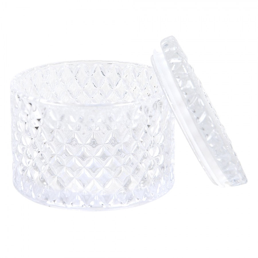 Szklany pojemnik, bomboniera retro do przechowywania 11 x 8 cm Clayre Eef