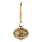 Bombka szklana bożonarodzeniowa 7 cm vintage złota Clayre Eef