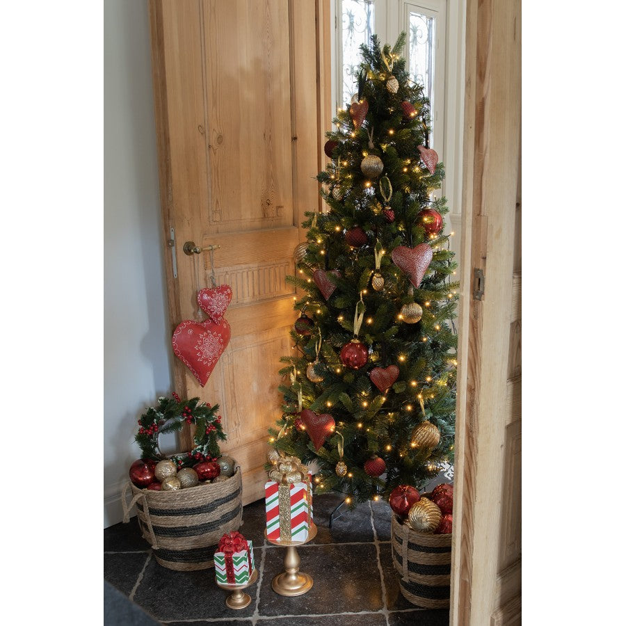 Bombka szklana bożonarodzeniowa 7 cm vintage złota Clayre Eef