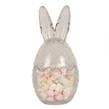 Załaduj obraz do przeglądarki galerii, Szklane jajko pojemnik bomboniera z uszami królika retro Clayre Eef

