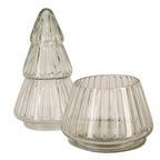 Szklany pojemnik choinka 21 cm do przechowywania Clayre & Eef