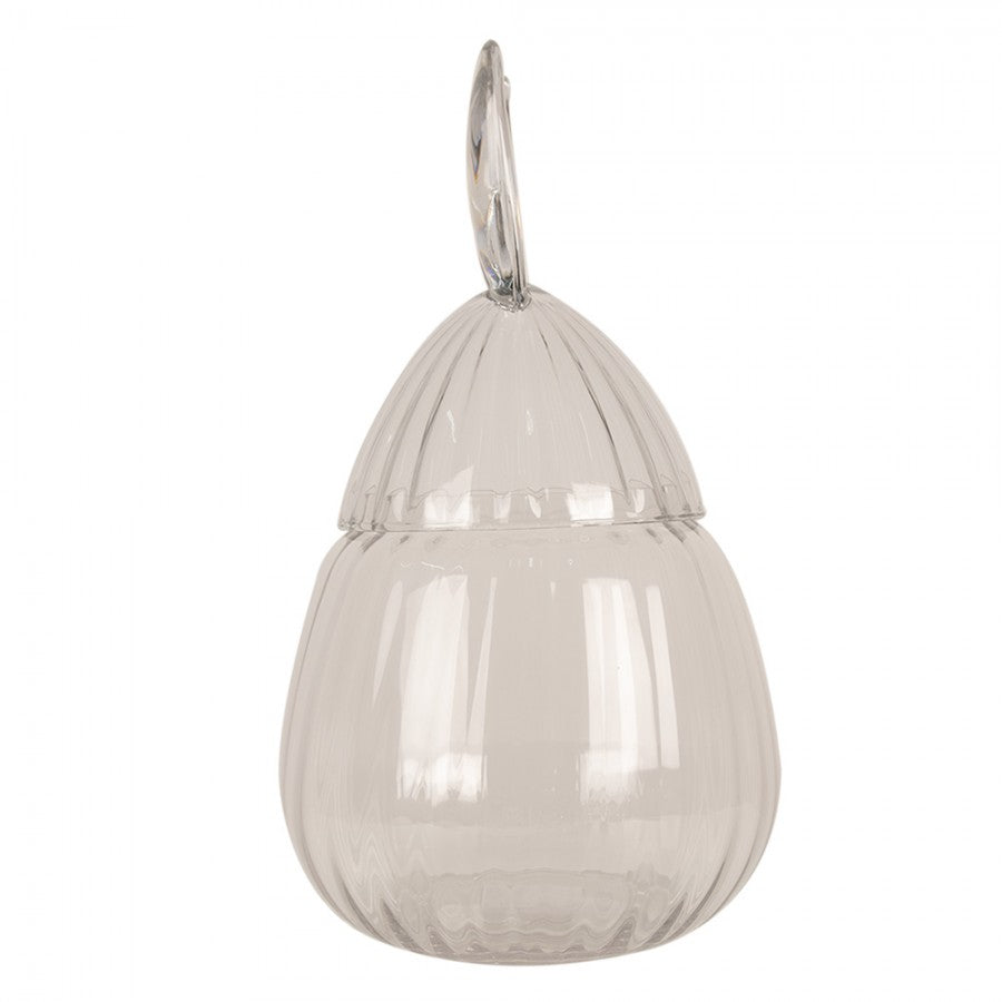 Szklany pojemnik bomboniera uszy królika 34 cm Clayre Eef