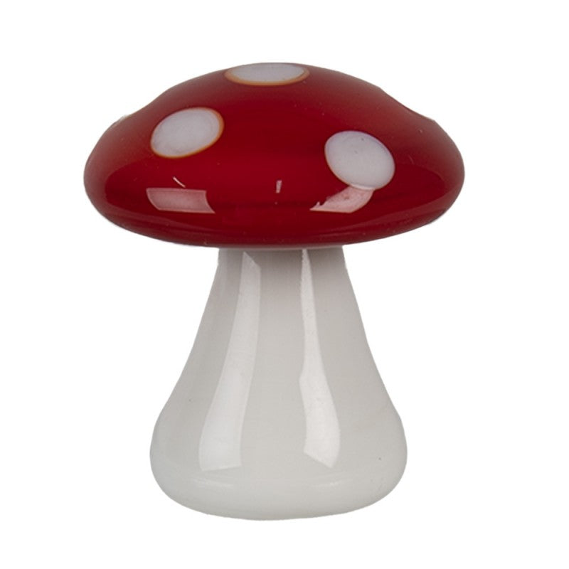 Dekoracyjny ceramicznay grzybek biało czerwony  3 x 3  cm figurka Clayre & Eef