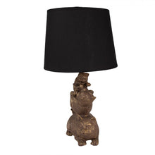Załaduj obraz do przeglądarki galerii, Lampa stołowa Koty z czarnym abażurem Clayre Eef
