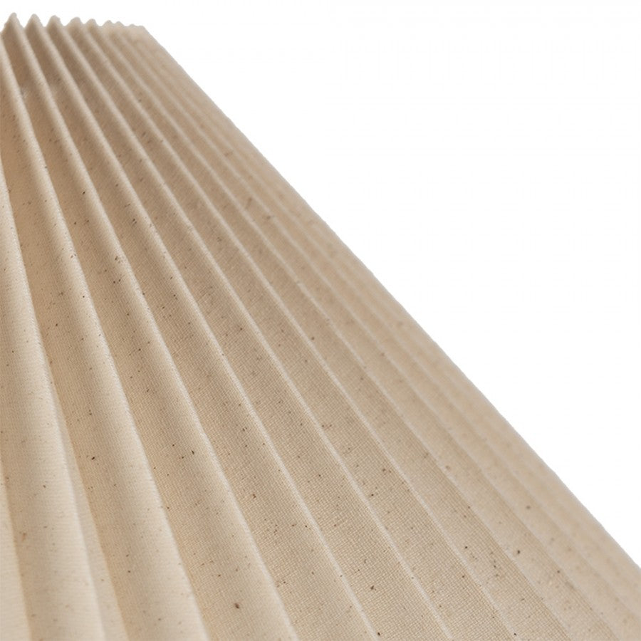 Lampka stołowa ceramiczna beżowa z naturalnym abażurem 42 cm Gia