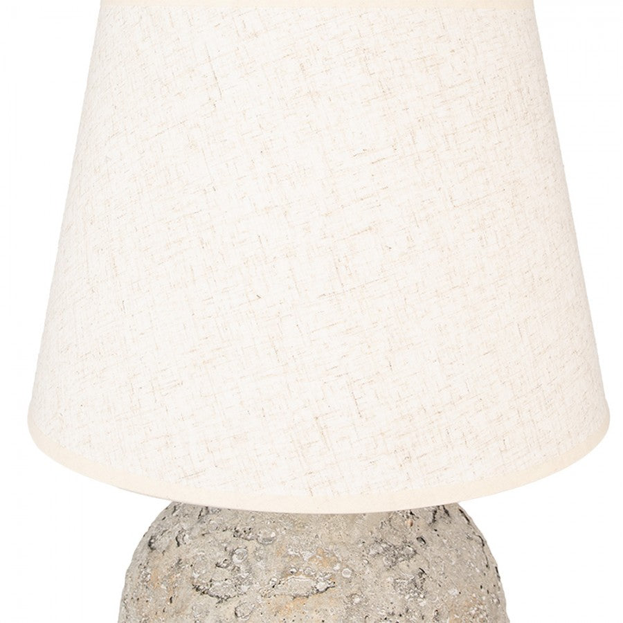 Lampa stołowa kamienna z naturalnym abażurem 68 cm Clayre & Eef