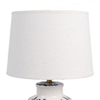 Lampa ceramiczna stołowa w niebieskie wzory Hampton  44 cm Clayre & Eef