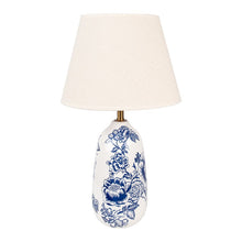 Załaduj obraz do przeglądarki galerii, Lampa ceramiczna stołowa w niebieskie wzory Hampton  49 cm Clayre &amp; Eef
