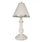 Lampa stołowa metalowa retro biała 55 cm Clayre Eef