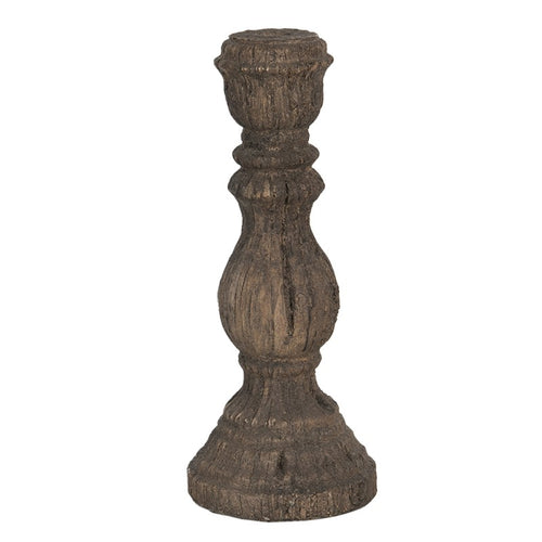 Drewniany świecznik brązowy 30 cm Clayre Eef