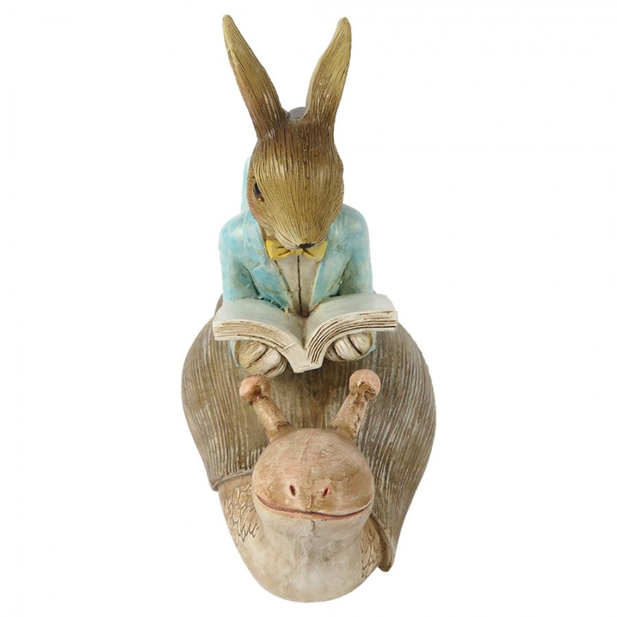 Figurka ślimak z króliczkiem niebieskim wielkanocna Clayre Eef