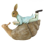 Figurka ślimak z króliczkiem niebieskim wielkanocna Clayre Eef