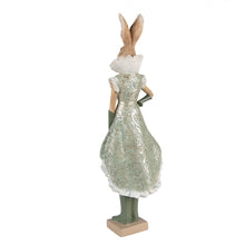 Załaduj obraz do przeglądarki galerii, Królik figurka ozdobna królik zielony 44 cm  Clayre Eef
