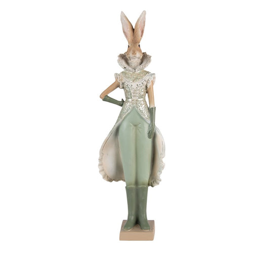 Królik figurka ozdobna królik zielony 44 cm  Clayre Eef