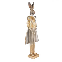 Załaduj obraz do przeglądarki galerii, Królik figurka ozdobna królik złoty we fraku 44 cm  Clayre Eef
