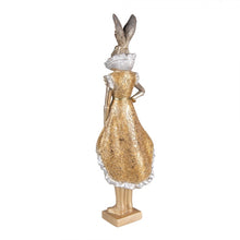 Załaduj obraz do przeglądarki galerii, Królik figurka ozdobna królik złoty 44 cm  Clayre Eef
