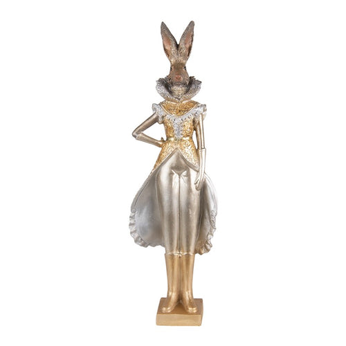 Królik figurka ozdobna królik złoty 44 cm  Clayre Eef