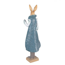 Załaduj obraz do przeglądarki galerii, Figurka królik ozdobny we fraku z zegarem miebieski 33 cm Clayre Eef
