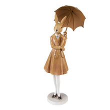 Załaduj obraz do przeglądarki galerii, Figurka Pani królik z parasolką 28 cm retro Clayre Eef
