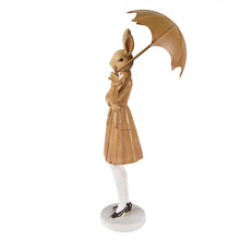 Załaduj obraz do przeglądarki galerii, Figurka Pani królik z parasolką 28 cm retro Clayre Eef
