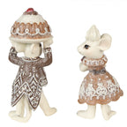 Świąteczna figurka myszki dekoracyjne retro 10 cm Clayre Eef