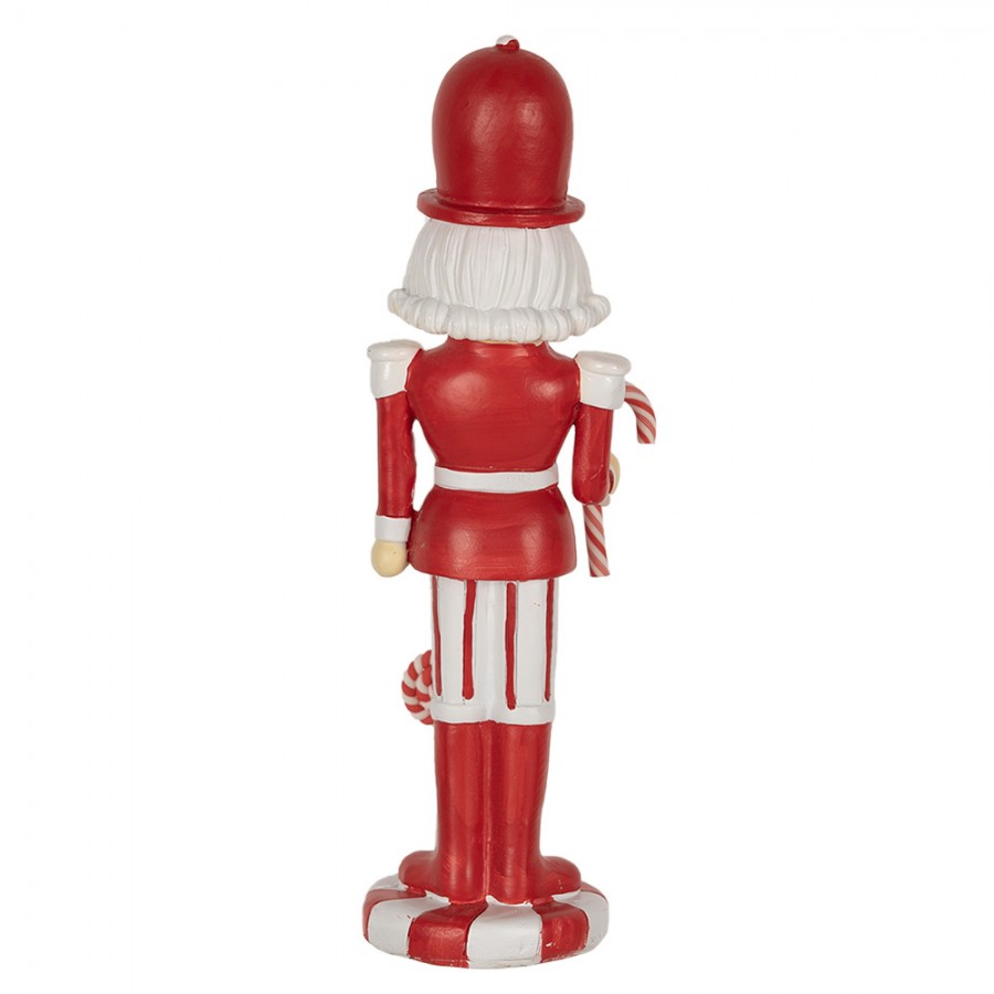 Figurka dziadek do orzechów czerwona 23 cm świąteczna Clayre Eef