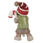 Figurka świąteczna skrzat dziewczynka z laską 18 cm retro Clayre Eef