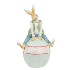 Figurka królik na jajku wielkanocna 31 cm Clayre Eef