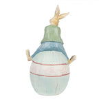 Figurka królik na jajku wielkanocna 31 cm Clayre Eef