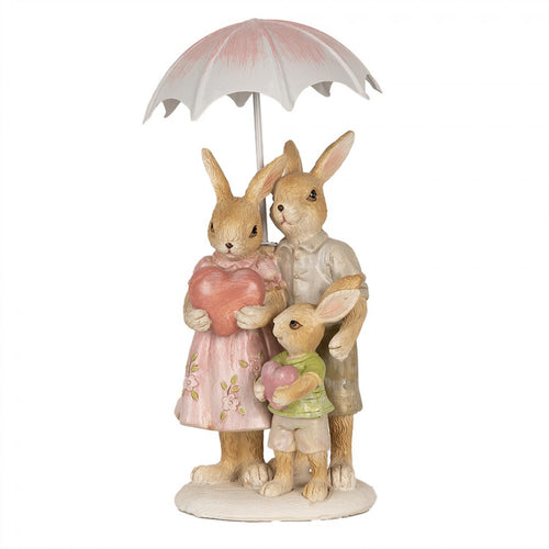Figurka rodzina króliczków wielkanocnych retro Clayre Eef