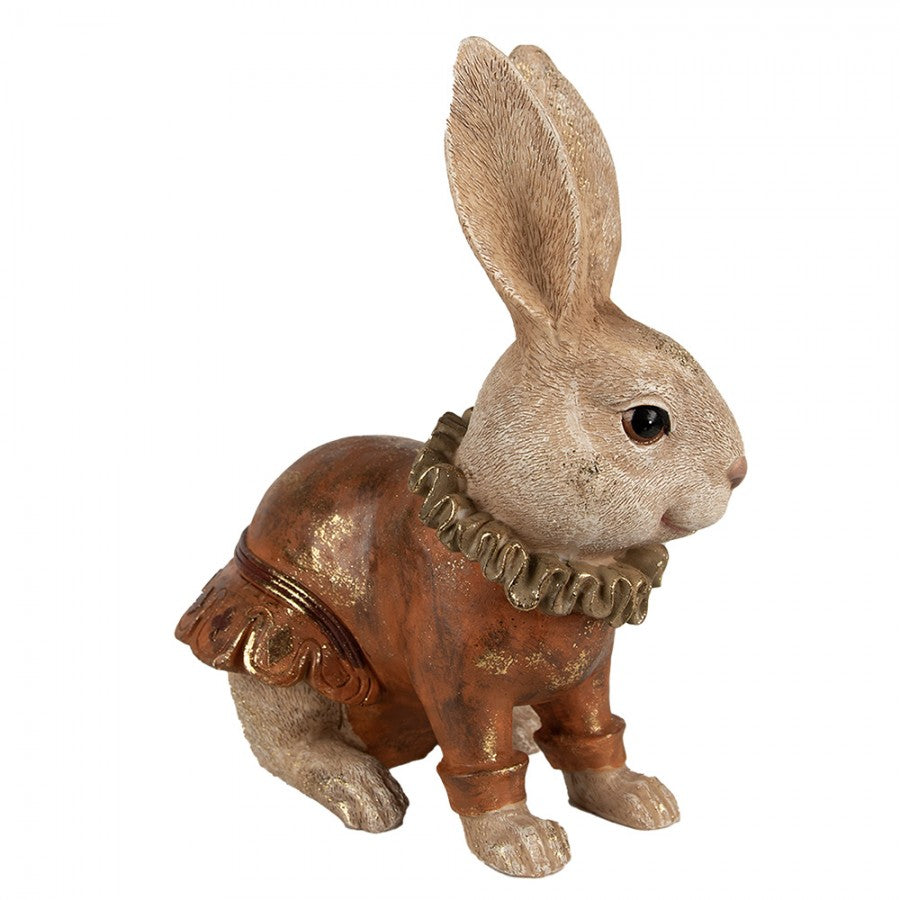 Królik z Alicji w krainie czarów beżowo- czerwony 29 cm retro Clayre Eef