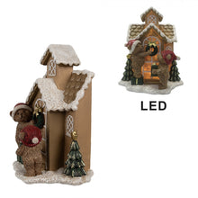 Załaduj obraz do przeglądarki galerii, Dekoracyjny domek z piernika Led z Misiami 18 cm Clayre &amp; Eef
