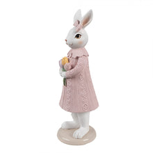 Załaduj obraz do przeglądarki galerii, Królik figurka w różowej sukience wielkanoc 23 cm Clayre &amp; Eef
