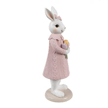 Załaduj obraz do przeglądarki galerii, Królik figurka w różowej sukience wielkanoc 23 cm Clayre &amp; Eef
