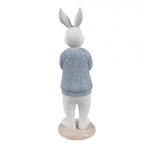 Królik figurka w niebieskim sweterku wielkanoc 24 cm Clayre & Eef